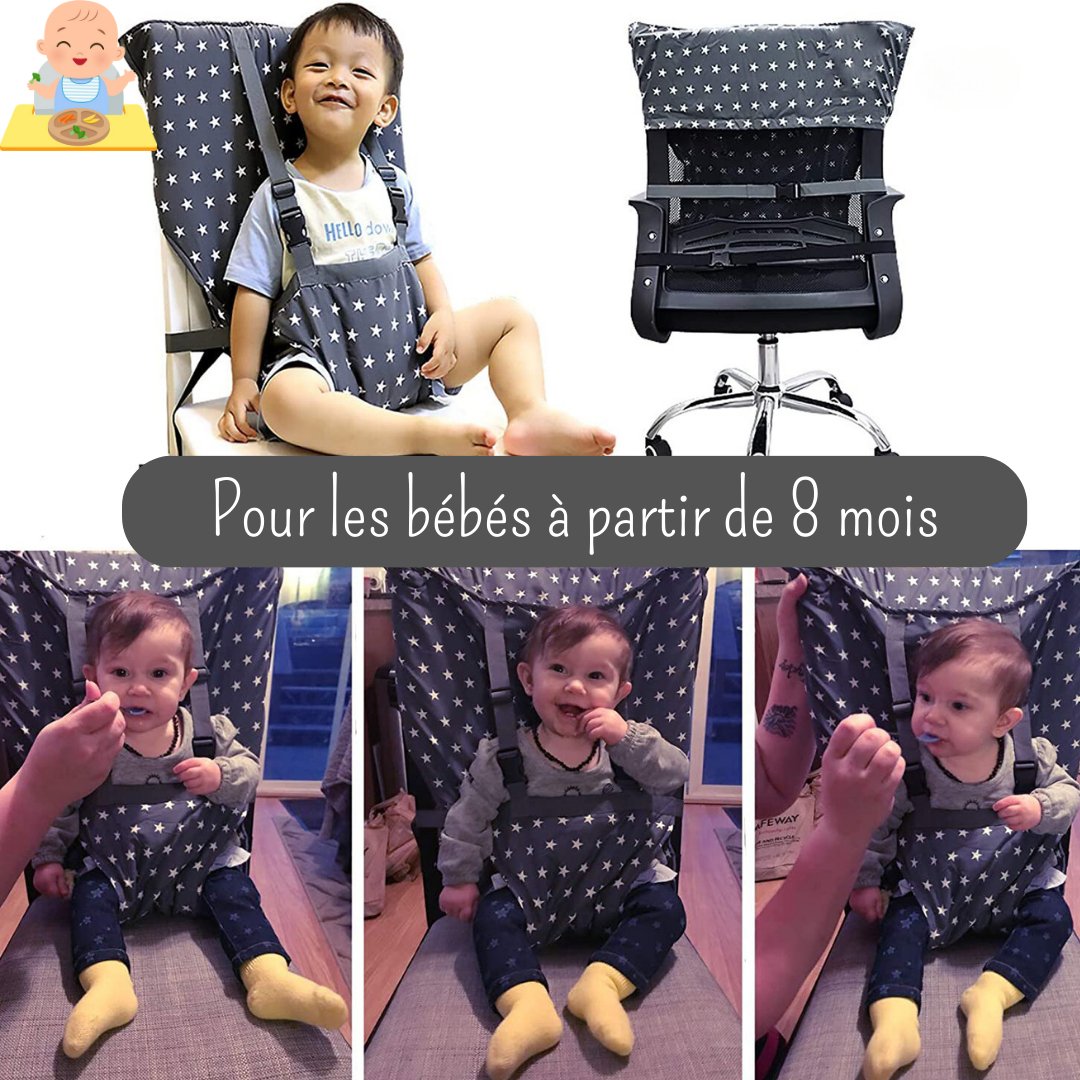 Chaise Nomade Compacte Lavable | Seat Everywhere™ - Les Repas de Bébé