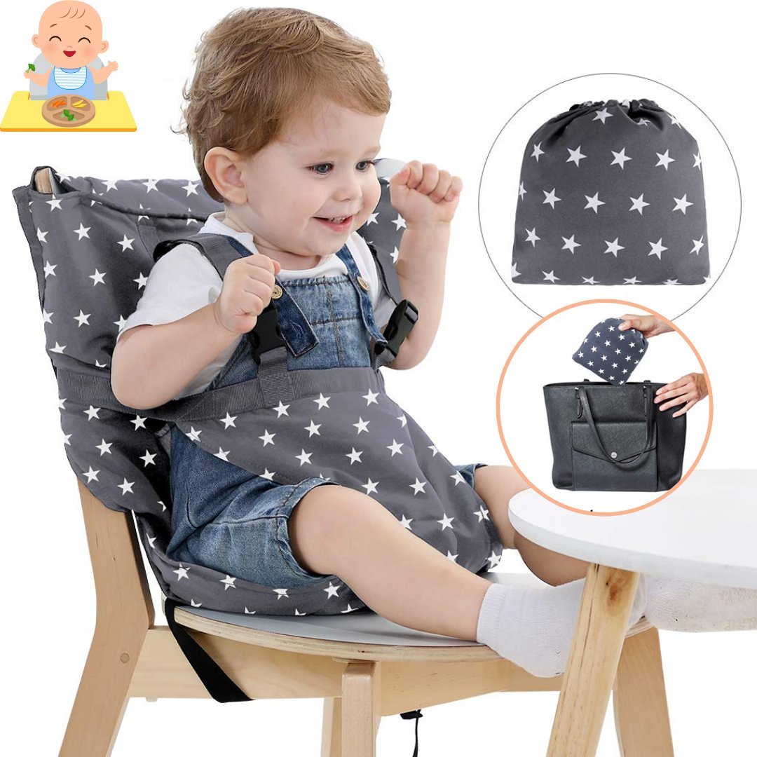 Chaise Nomade Compacte Lavable | Seat Everywhere™ - Les Repas de Bébé