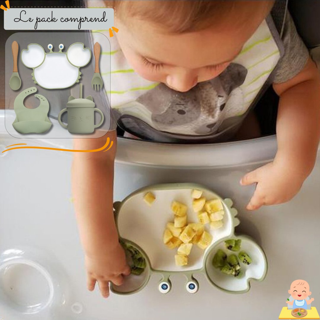 Coffret Repas 5 pièces | Crab'set™ - Les Repas de Bébé