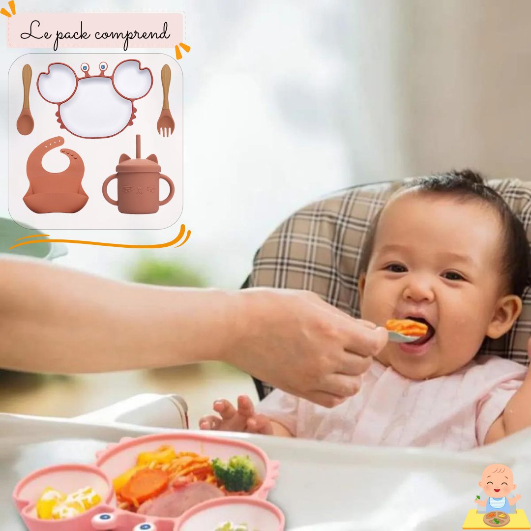 Coffret Repas 5 pièces | Crab'set™ - Les Repas de Bébé