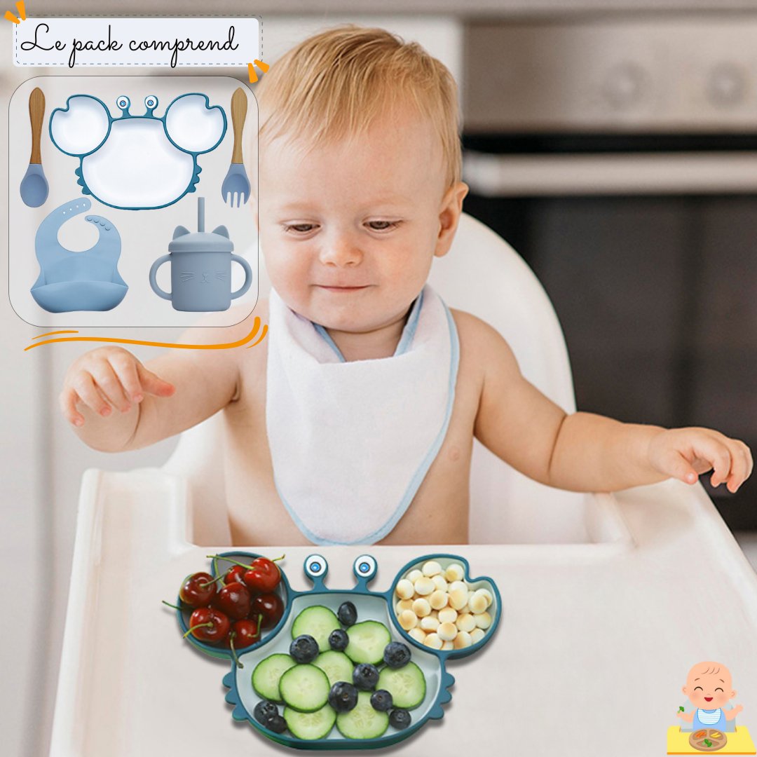 Coffret Repas 5 pièces | Crab'set™ - Les Repas de Bébé