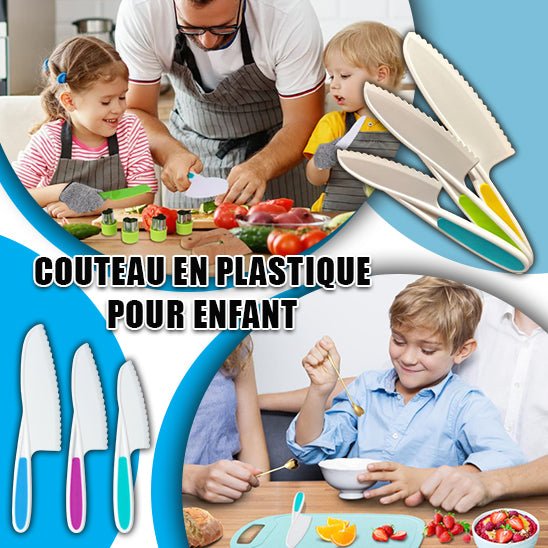 Kit couteaux anti-coupure 7 pièces + en cadeau 🎁 1 Tablier + 🎁 1 Ebook - Les Repas de Bébé